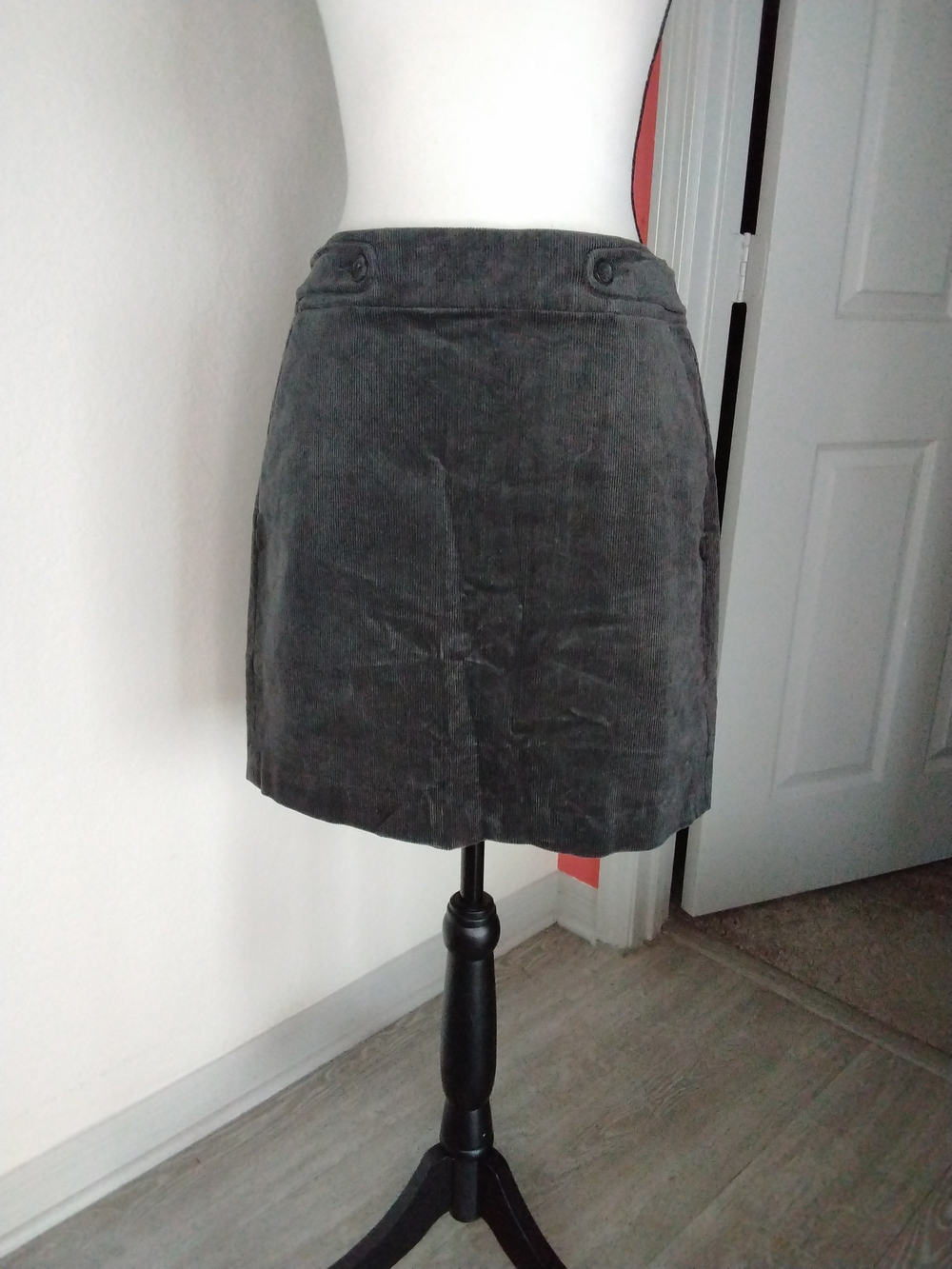 Banana Republic Charcoal Corduroy Mini Skirt